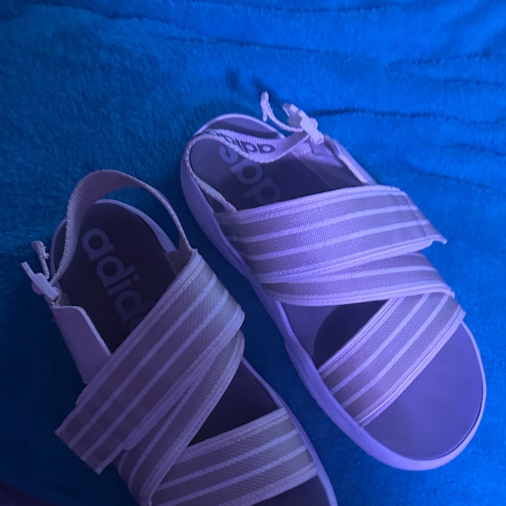 Adidas Kids Sandals - Cream Stripes